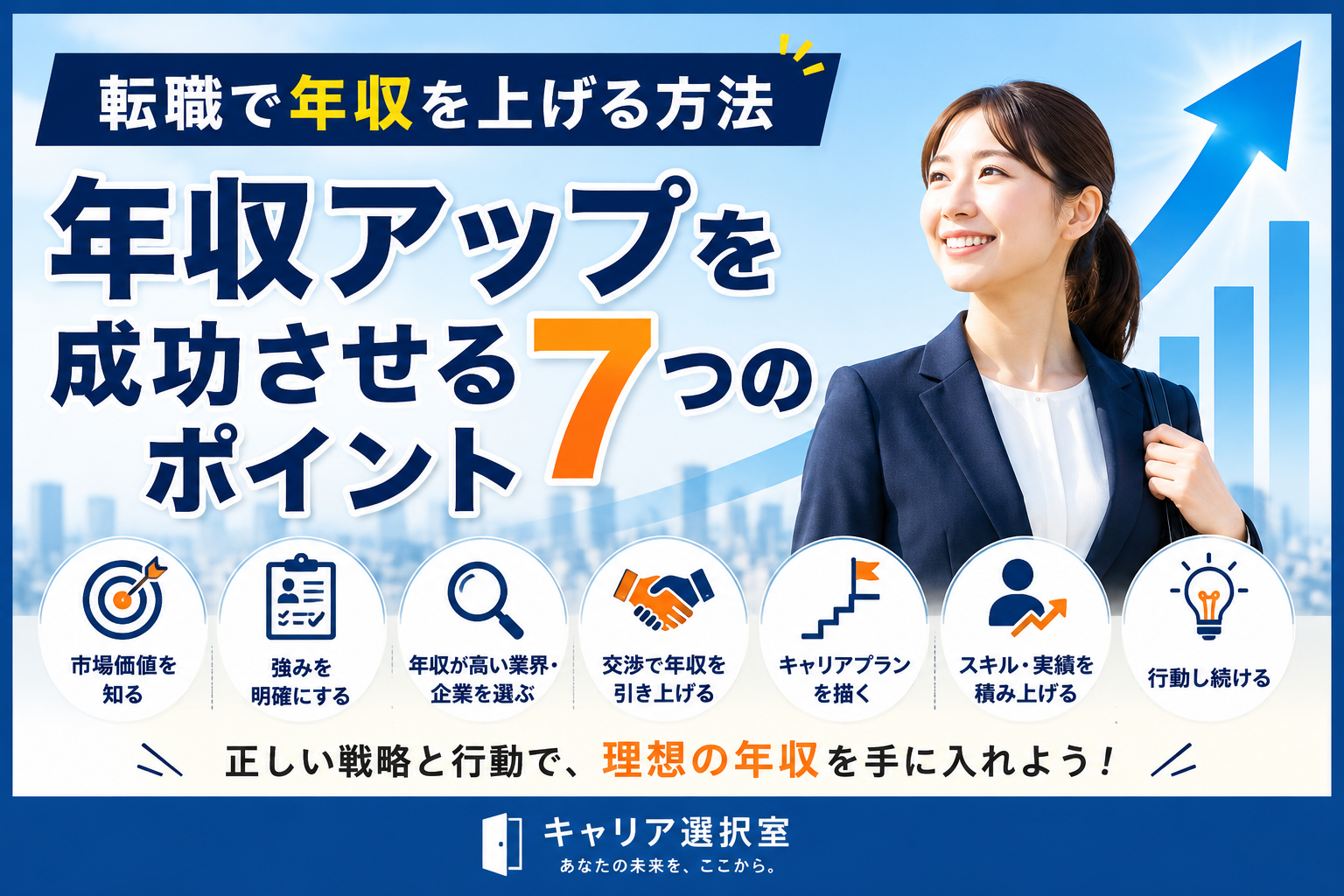 転職で年収を上げる方法｜年収アップを成功させる7つのポイント